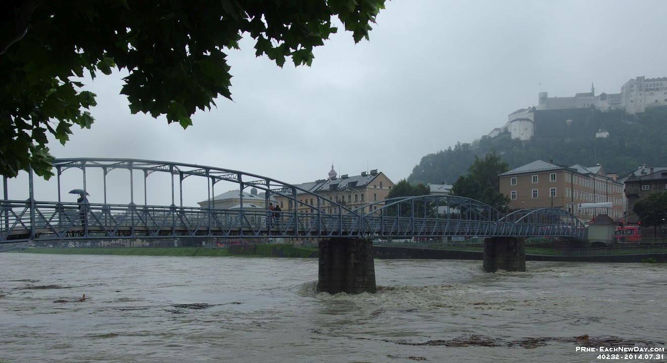 40232CrRe - Touring old Salzburg along the overflowing Salzach River